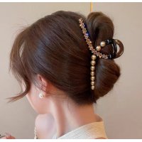 HA304 - Korean Pearl Long Hair Clip